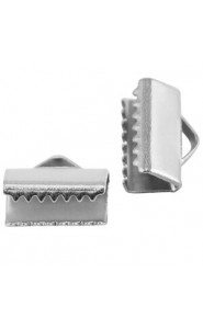 Stainless steel Ribbon ends 10mm - Silver